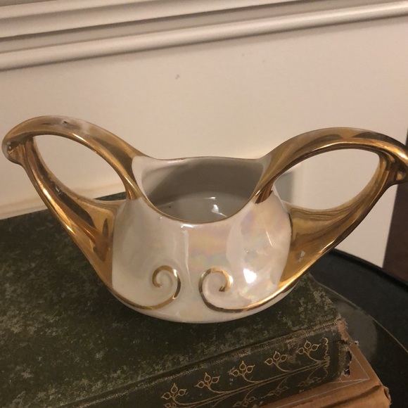 Vintage MCM luster ware creamer sugar set Kaso Made in USA - Picture 3 of 8